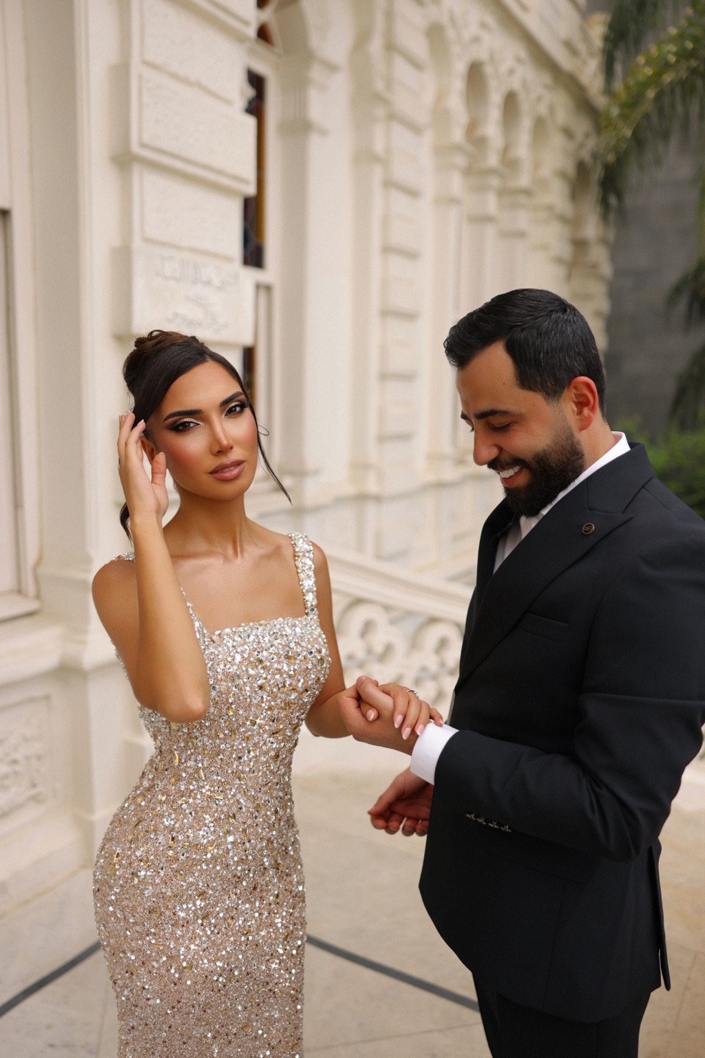 Bride and groom portrait